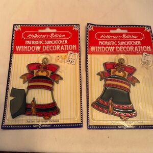 Vintage Patriotic Suncatcher Window Decoration Bell Design‎ Christmas Ornament